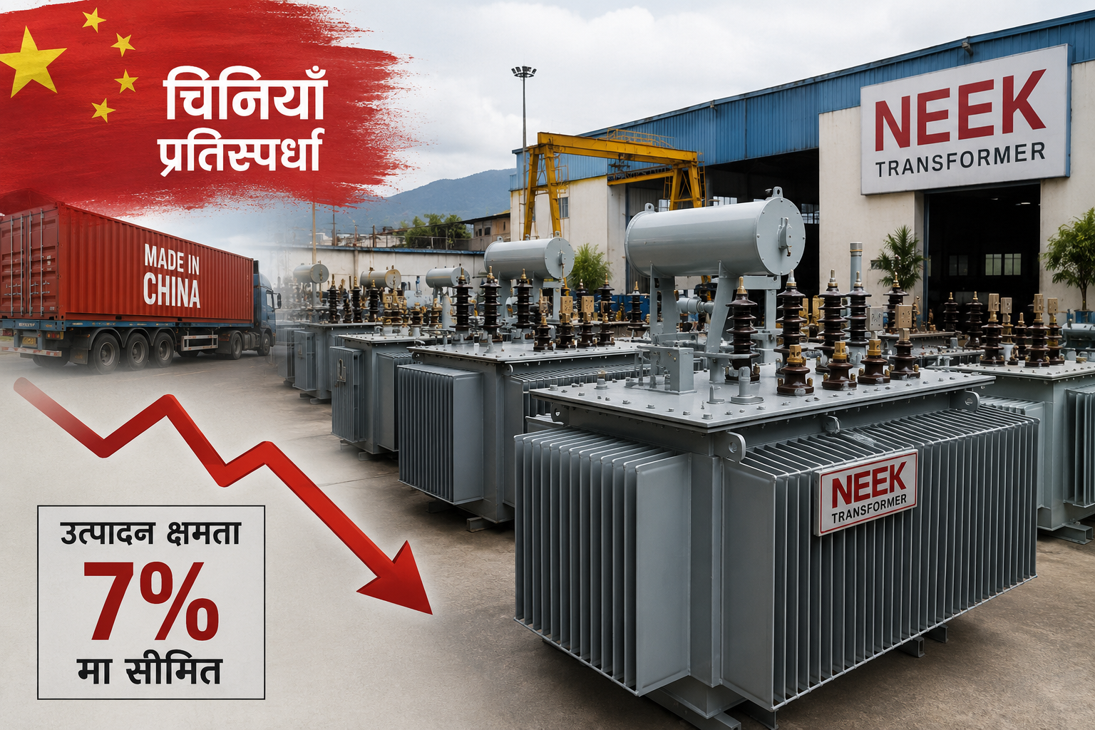 चिनियाँ प्रतिस्पर्धाले नेपाली ट्रान्सफर्मर उद्योग दबाबमा, ‘निक’को उत्पादन क्षमता सात प्रतिशतमा सीमित